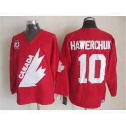 Olympic 1991 CA. #10 Dale Hawerchuk Red CCM Throwback Stitched NHL Jersey