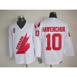 Olympic 1991 CA. #10 Dale Hawerchuk White CCM Throwback Stitched NHL Jersey