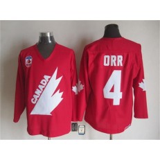 Olympic 1991 CA. #4 Bobby Orr Red CCM Throwback Stitched NHL Jersey