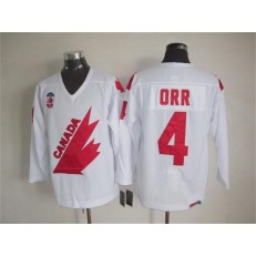 Olympic 1991 CA. #4 Bobby Orr White CCM Throwback Stitched NHL Jersey