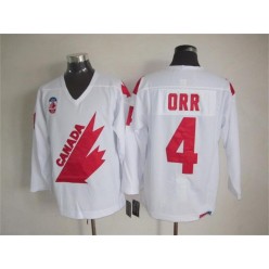 Olympic 1991 CA. #4 Bobby Orr White CCM Throwback Stitched NHL Jersey
