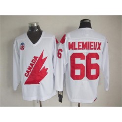 Olympic 1991 CA. #66 Mario Lemieux White CCM Throwback Stitched NHL Jersey