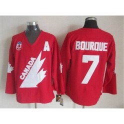 Olympic 1991 CA. #7 Ray Bourque Red CCM Throwback Stitched NHL Jersey