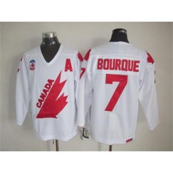 Olympic 1991 CA. #7 Ray Bourque White CCM Throwback Stitched NHL Jersey