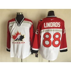 Team CA. #88 Eric Lindros White Red Nike Throwback Stitched NHL Jersey