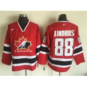 Team CA. #88 Red Eric Lindros Black 2002 Olympic Nike Throwback Stitched NHL Jersey