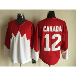 Team Canada #12 Red White 1972 Commemorative CCM Stitched NHL Jersey