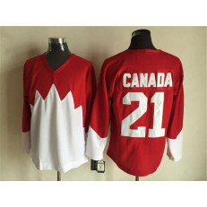 Team Canada #21 Red White 1972 Commemorative CCM Stitched NHL Jersey