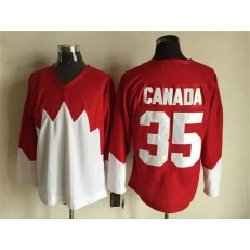 Team Canada #35 Red White 1972 Commemorative CCM Stitched NHL Jersey