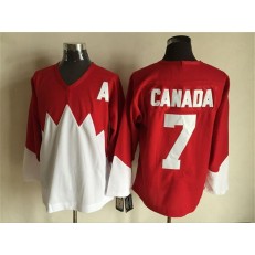 Team Canada #7 Red White 1972 Commemorative CCM Stitched NHL Jersey