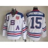 Team USA #15 Jamie Langenbrunne White 2010 Olympic 1960 Throwback Stitched NHL Jersey