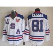 Team USA #81 Phil Kessel White 2010 Olympic 1960 Throwback Stitched NHL Jersey