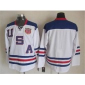 Team USA Blank White 2010 Olympic 1960 Throwback Stitched NHL Jersey