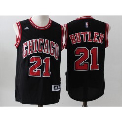 Chicago Bulls #21 Jimmy Butler Black 2016 Stitched NBA Jersey