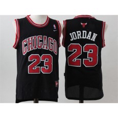 Chicago Bulls #23 Michael Jordan Black Big Letter Stitched NBA Jersey