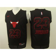 Chicago Bulls #23 Michael Jordan Black Nike Logo Stitched NBA Jersey
