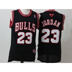 Chicago Bulls #23 Michael Jordan Black Throwback Stitched NBA Jersey