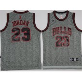 Chicago Bulls #23 Michael Jordan Grey Stitched NBA Jersey
