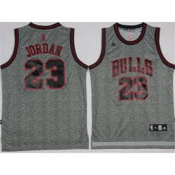 Chicago Bulls #23 Michael Jordan Grey Stitched NBA Jersey