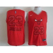 Chicago Bulls #23 Michael Jordan Red Nike Logo Stitched NBA Jersey