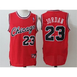 Chicago Bulls #23 Michael Jordan Red Small Letter Stitched NBA Jersey