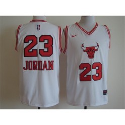 Chicago Bulls #23 Michael Jordan White Nike Logo Stitched NBA Jersey