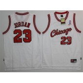 Chicago Bulls #23 Michael Jordan White Small Letter Stitched NBA Jersey
