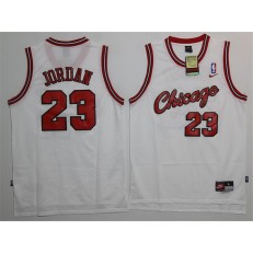 Chicago Bulls #23 Michael Jordan White Small Letter Stitched NBA Jersey