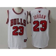Chicago Bulls #23 Michael Jordan White Throwback Stitched NBA Jersey