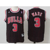 Chicago Bulls #3 Dwyane Wade Black Stripe 2016 Stitched NBA Jersey