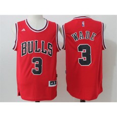 Chicago Bulls #3 Dwyane Wade Red 2016 Stitched NBA Jersey