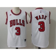 Chicago Bulls #3 Dwyane Wade White 2016 Stitched NBA Jersey