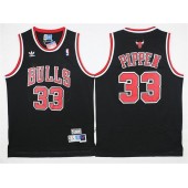Chicago Bulls #33 Scottie Pippen Black Stitched NBA Jersey
