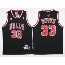 Chicago Bulls #33 Scottie Pippen Black Stitched NBA Jersey