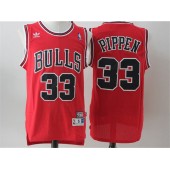 Chicago Bulls #33 Scottie Pippen Red Throwback Stitched NBA Jersey