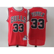 Chicago Bulls #33 Scottie Pippen Red Throwback Stitched NBA Jersey