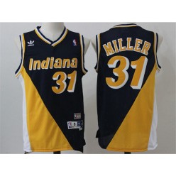 Indiana Pacers #31 Reggie Miller Yellow Throwback Stitched NBA Jersey