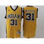 Indiana Pacers #31 Reggie Miller Blue and Yellow Stitched NBA Jersey