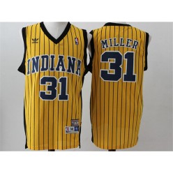 Indiana Pacers #31 Reggie Miller Blue and Yellow Stitched NBA Jersey