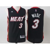 Miami Heat #3 Dwyane Wade Black Stitched NBA Jersey