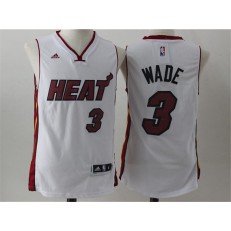 Miami Heat #3 Dwyane Wade White Stitched NBA Jersey