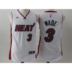 Miami Heat #3 Dwyane Wade White Stitched NBA Jersey