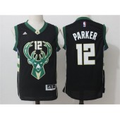 Milwaukee Bucks #12 Jabari Parker Black 2015 Stitched NBA Jersey