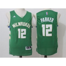 Milwaukee Bucks #12 Jabari Parker Green 2015 Stitched NBA Jersey