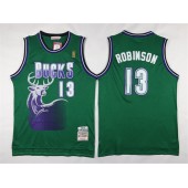 Milwaukee Bucks #13 Glenn Robinson Green Throwback Stitched NBA Jersey