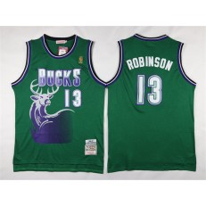 Milwaukee Bucks #13 Glenn Robinson Green Throwback Stitched NBA Jersey