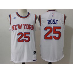 New York Knicks #25 Derrick Rose White 2016 Stitched NBA Jersey