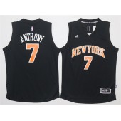 New York Knicks #7 Carmelo Anthony Black 2016 Stitched NBA Jersey