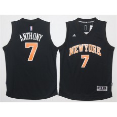 New York Knicks #7 Carmelo Anthony Black 2016 Stitched NBA Jersey