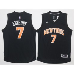 New York Knicks #7 Carmelo Anthony Black 2016 Stitched NBA Jersey